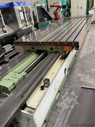 Tafelelement van een portaalfreesmachine; klemplaat met T-gleuven van gietstaal grijs gietijzer, taf DROOP & REIN