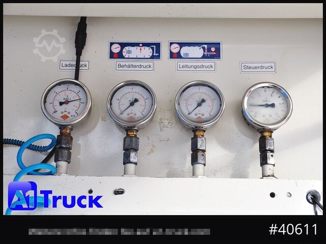 Naczepa silos FELDBINDER EUT 55,3, 7 Kammern Futter Feed, Lenkachse, Alufelgen,