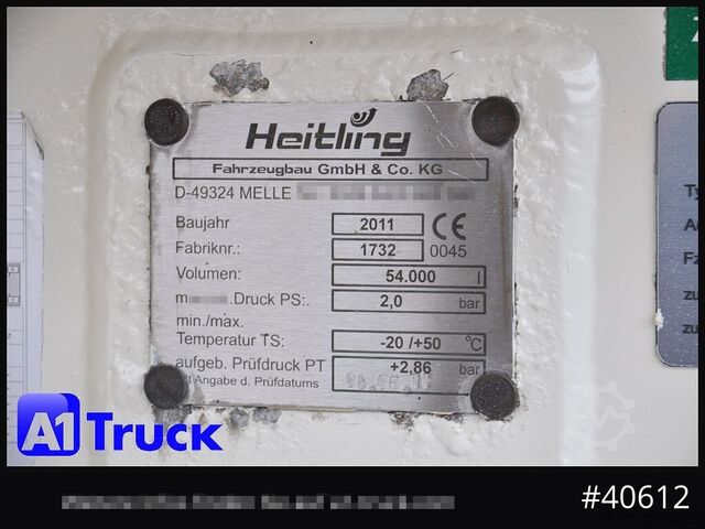 Naczepa silos HEITLING SDBH 54, 7 Kammern, Futter Feed Lenkachse, Alufelgen,