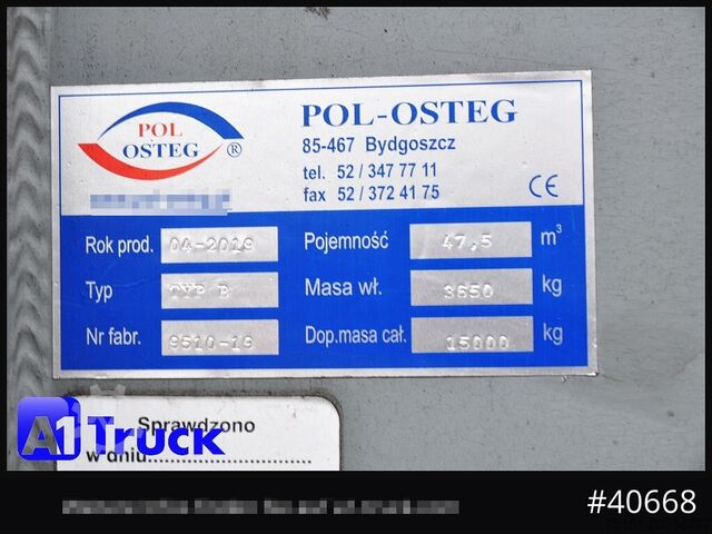 Κοντέινερ γάντζου POL OSTEG Abrollcontainer 47,5m³, Mulde, Dachplane, Portaltür