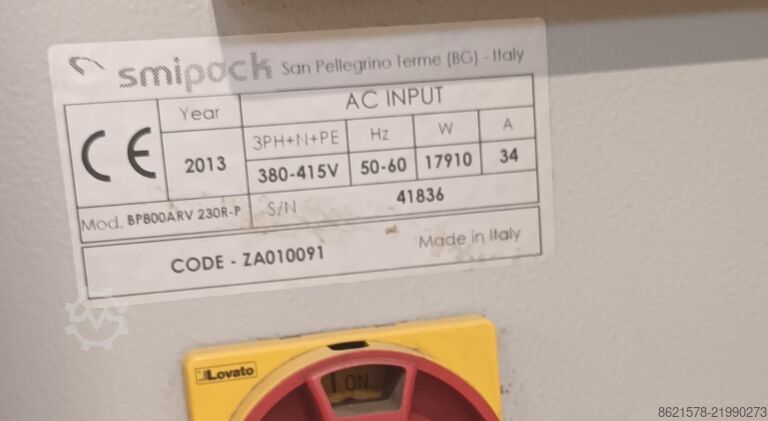 Verpakkingsmachine Smipack BP800ARV 230R-P
