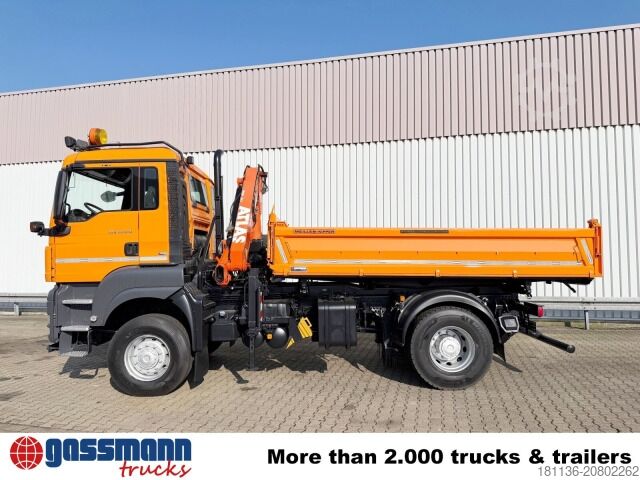 Camion benne MAN TGS 18.320 4x4 BL, Winterdienstausstattung, Kran