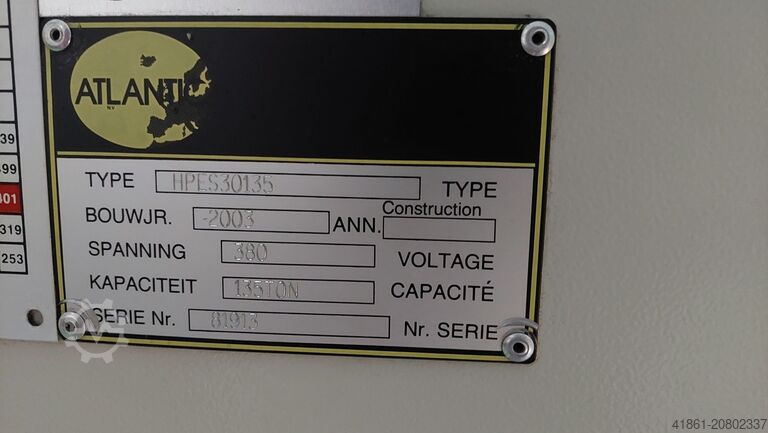 Hydr. afkantpers ATLANTIC HPES 30/135