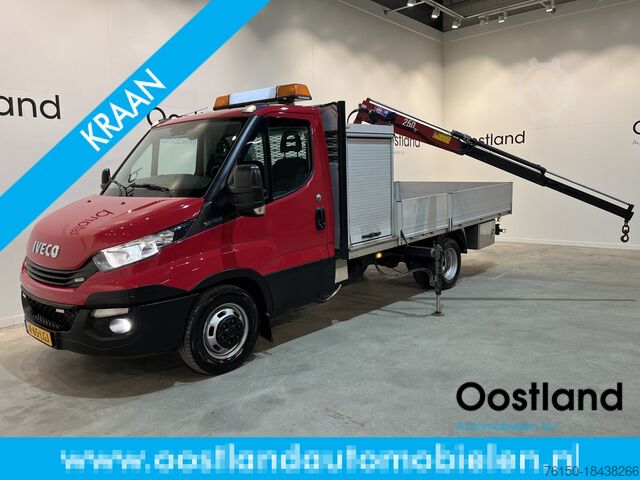 Autocarro a pianale con gru Iveco Daily 35C16 Open Laadbak / HMF Kraan / Euro 6 /...