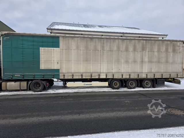 Auflieger mit Pritsche & Plane KRONE Joloda Mega Gardine, Lift, Hubdach