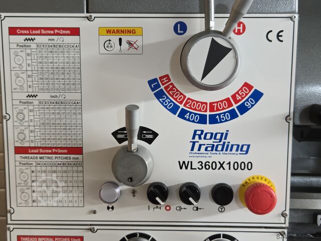 Metalldrehmaschine Rogi WL360X1000