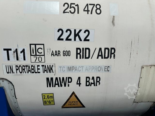 Tankcontainer Welfit Oddy 20FT ISO / 24.900L / 1-COMP  / T11 / 22K2 /  AD...