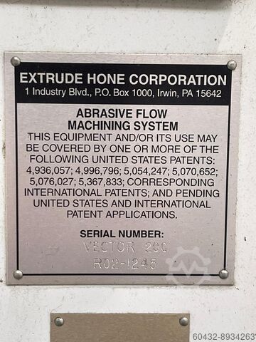 Slurry Deburring Maschine Extrude Hone EXTRUDE HONE VECTOR 2000 R02-1245
