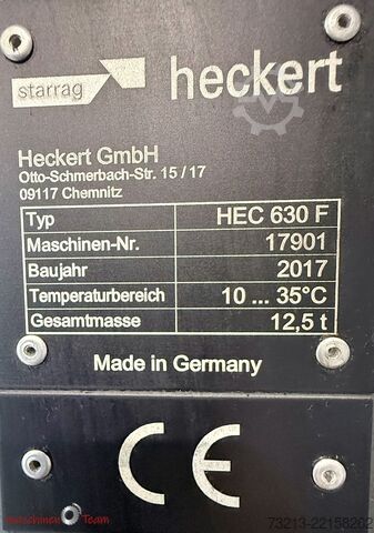 Horizontální obráběcí centrum STARRAG-HECKERT HEC 630F