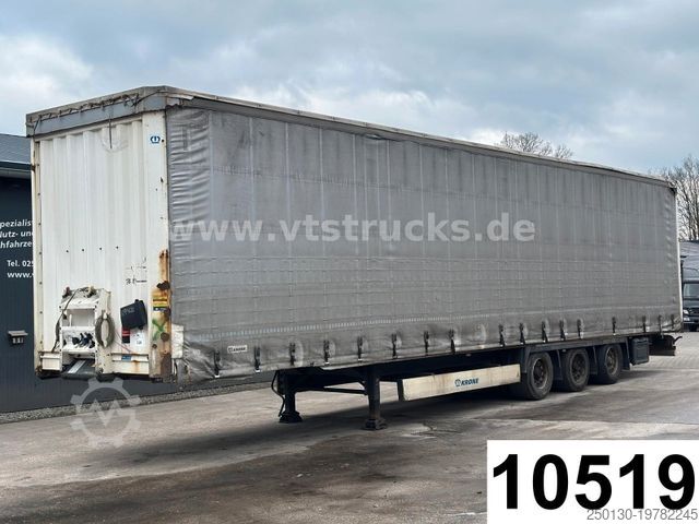 Brandalı açık yarı römork KRONE SD Pritsche + Plane Edscha-Verdeck Mega