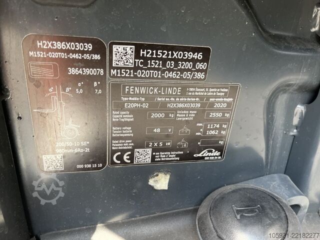 Carretilla eléctrica de 4 ruedas Linde E20PH-02