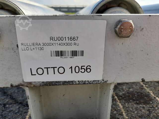 Rullbana 3000x1140x300, rulle L=1130  