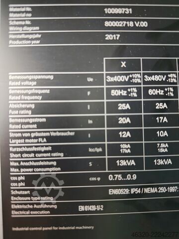 < 600 h  6kW Fiber Laser Neuer Resonator BYSTRONIC BySprint Fiber 4020 6kW