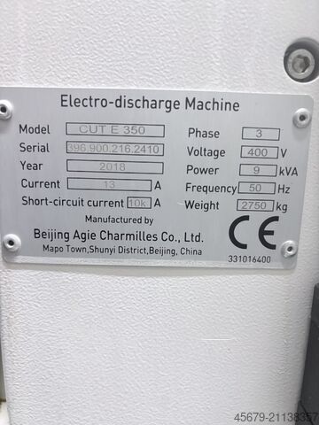 Mașină de eroziune cu fir AGIE CHARMILLES CUT E 350