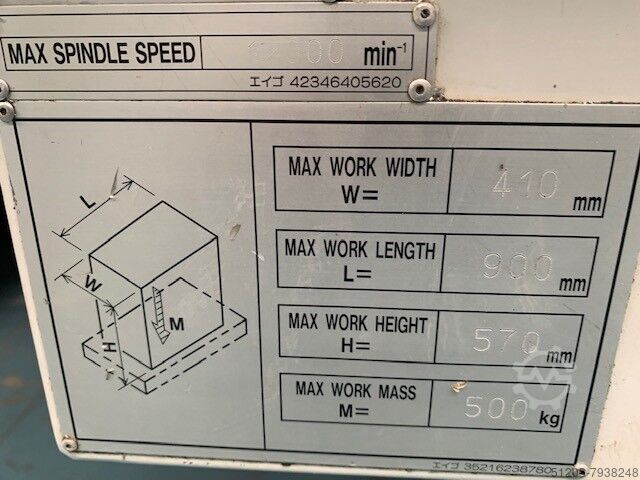 3-assig bewerkingscentrum MAZAK VCN 410 A FUSION 640