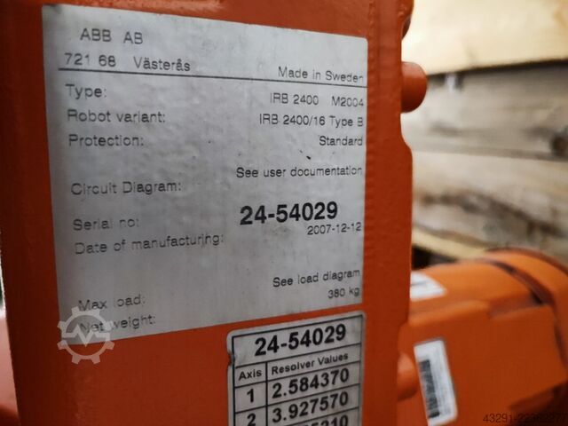 Robot industriale ABB Robotics IRB 2400/16 IRC5 M2004