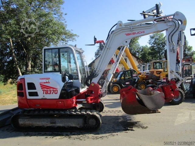Mini excavators Takeuchi TB 370 - Powertilt + Schnellwechsler-Klima-4 Löffe
