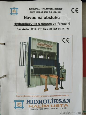 Prasa hydrauliczna Hidroliksan H1000