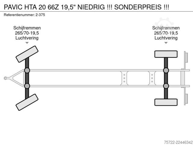 Houthouder PAVIC HTA 20 66Z 19,5" NIEDRIG !!! SONDERPREIS !!!