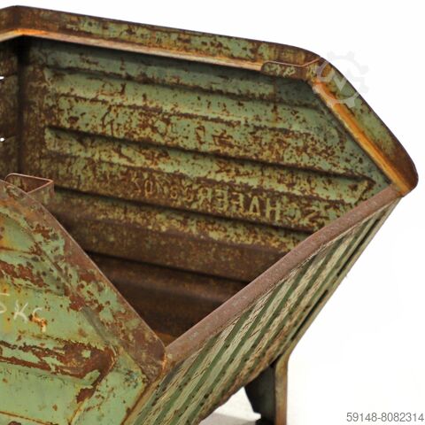 Gebrauchte Stapelboxen Stahl feste Konstruktion Stapelbehälter schräge Grifföffnung, L: Kruizinga 98-5173GB