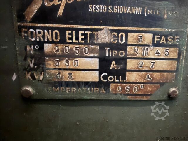 Elektrische oven voor warmtebehandelingen Sapim RM 45