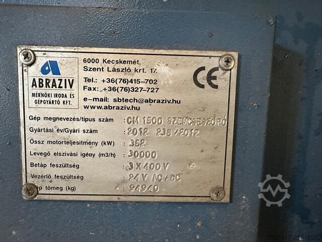 Gieterijmachine ABRAZIV Engineering Office and Mfg. Ltd. shot blasting machine CM1500-8