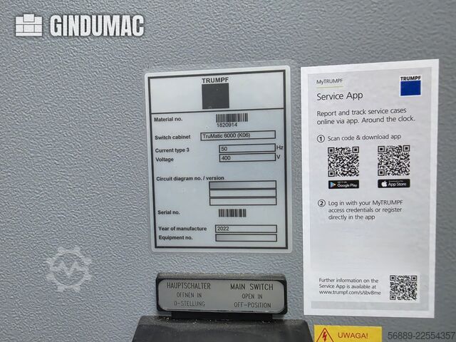 TRUMPF TruMatic 6000-1600 fiber TRUMPF TruMatic 6000-1600 fiber