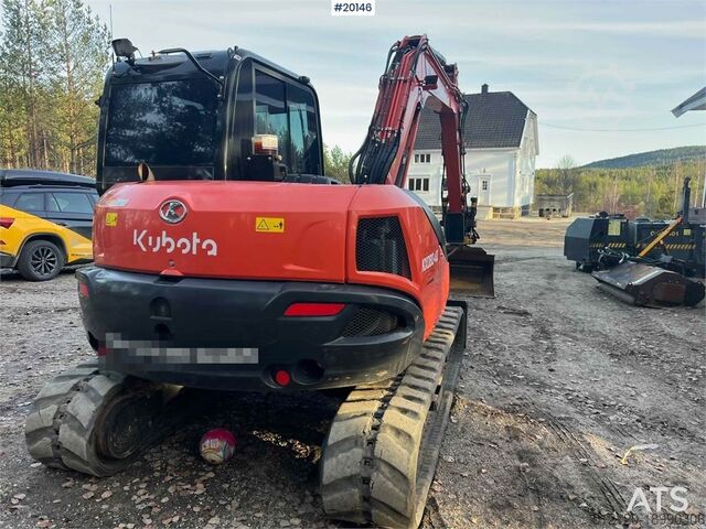 Rupsgraafmachine Kubota KX080-4 excavator w/ blade, rototilt, sanding buck