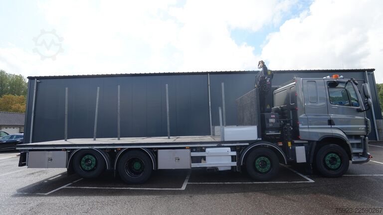 Darus teherautó DAF CF 480 8x2 Open box truck with Hiab X-Hiduo 228...
