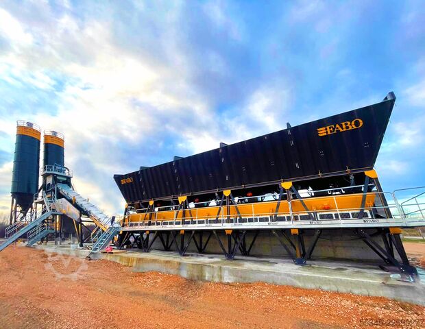 Betonblandingsanlæg / betonværk FABO Concrete Batching Plant 110 M3/H Compact Concrete Batching Plant