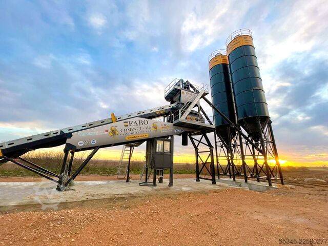 Betonblandingsanlæg / betonværk FABO Concrete Batching Plant 110 M3/H Compact Concrete Batching Plant