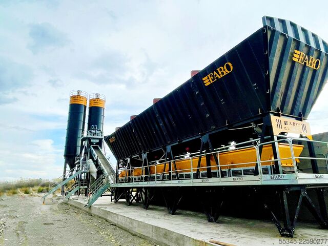 Betonblandingsanlæg / betonværk FABO Concrete Batching Plant 110 M3/H Compact Concrete Batching Plant