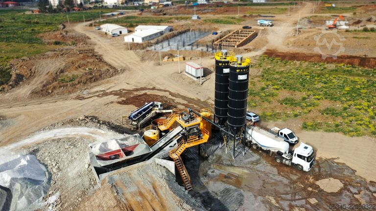 Mobile Concrete Batching Plant FABO Mobile Concrete Batching Plant 100 m3/h Mobile Concrete Batching Plant