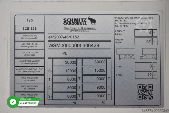 Semirimorchio frigorifero SCHMITZ CARGOBULL SKO FP 60 Carrier Vector 1550