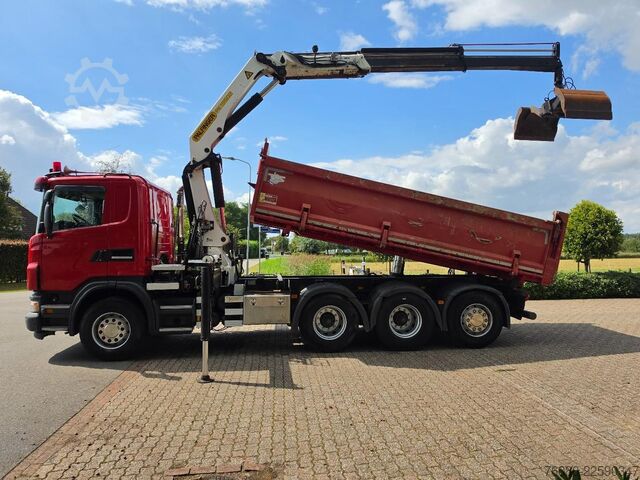 Tipper with crane Scania G 400 B 8X4*4 TRIPLE!! KRAAN/KIPPER!!  NL TRUCK!