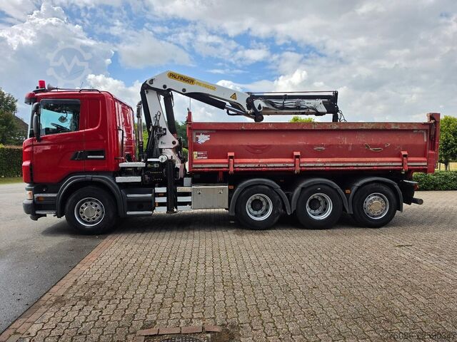 Tipper with crane Scania G 400 B 8X4*4 TRIPLE!! KRAAN/KIPPER!!  NL TRUCK!