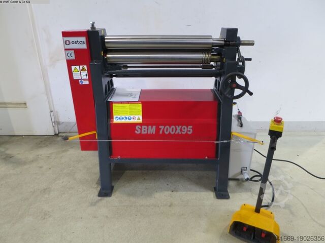 Plaatwerk buigmachine - 3 rollen OSTAS SBM 700 x 95