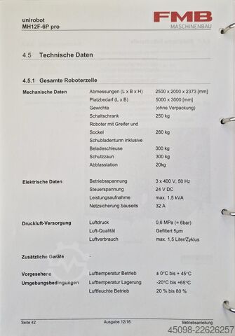 Industrieroboter Yaskawa MH12F-6Ppro / FMB Unirobot