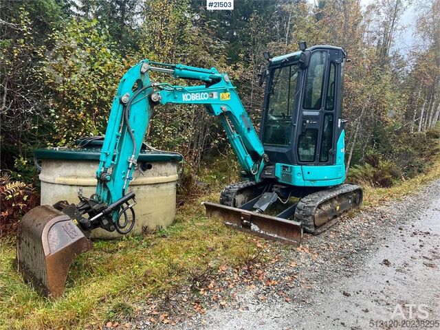 Minigraafmachine Kobelco Sk25SR-6E Excavator w/ sanding bucket, digging buc