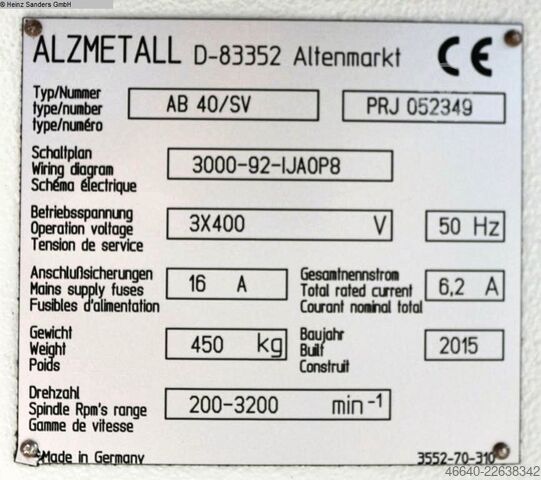 Oszlopos fúrógép ALZMETALL AB 40 SV