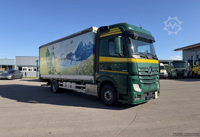 Φορτηγό πλατφόρμα με μουσαμά Mercedes-Benz Actros 1845 4x2 Plane/HB / Swiss-Vehicle
