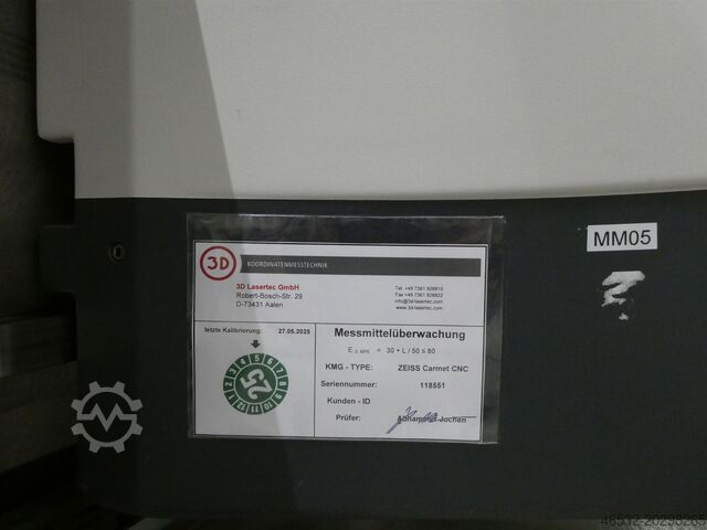 Macchina di misura a coordinate Zeiss Carmet