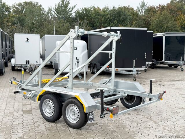 Remolque porta-bobinas de cable Lorries TPB35-4925 | HANDSEILWINDE 280X165CM 3500KG KABELTROMMELANHÄNGER