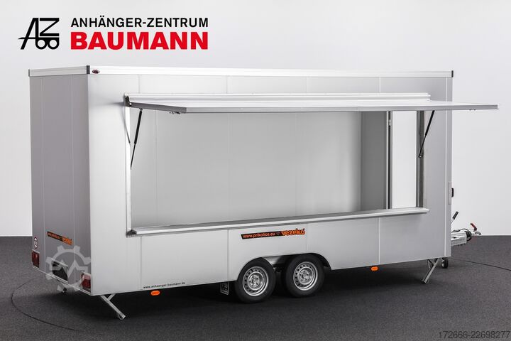 Przyczepa handlowa Vezeko VEA 27.50 PROFI | SILBER 500X200X235CM 2700KG VERKAUFSANHÄNGER