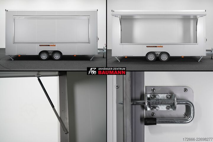 Przyczepa handlowa Vezeko VEA 27.50 PROFI | SILBER 500X200X235CM 2700KG VERKAUFSANHÄNGER