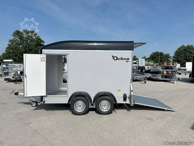 Koffer aanhanger Debon CHEVAL LIBERTE DEBON C500 WABENKERN ROADSTER SCHWARZ +SEITENKLAPPE +SEITENTÜR