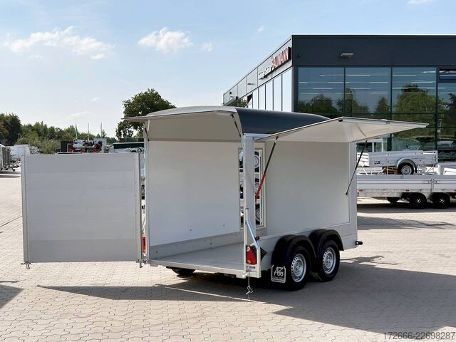 Koffer aanhanger Debon CHEVAL LIBERTE DEBON C500 WABENKERN ROADSTER SCHWARZ +SEITENKLAPPE +SEITENTÜR