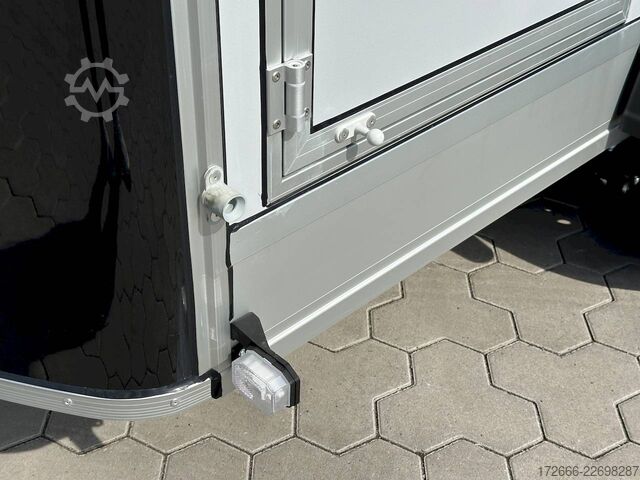 Koffer aanhanger Debon CHEVAL LIBERTE DEBON C500 WABENKERN ROADSTER SCHWARZ +SEITENKLAPPE +SEITENTÜR