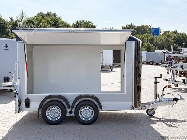 Koffer aanhanger Debon CHEVAL LIBERTE DEBON C500 WABENKERN ROADSTER SCHWARZ +SEITENKLAPPE +SEITENTÜR