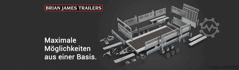  Brian James Trailers CONNECT 476-5522-35-3-12 | TRIDEM 550X229CM 3500KG HOCHLADER | SCHWARZ